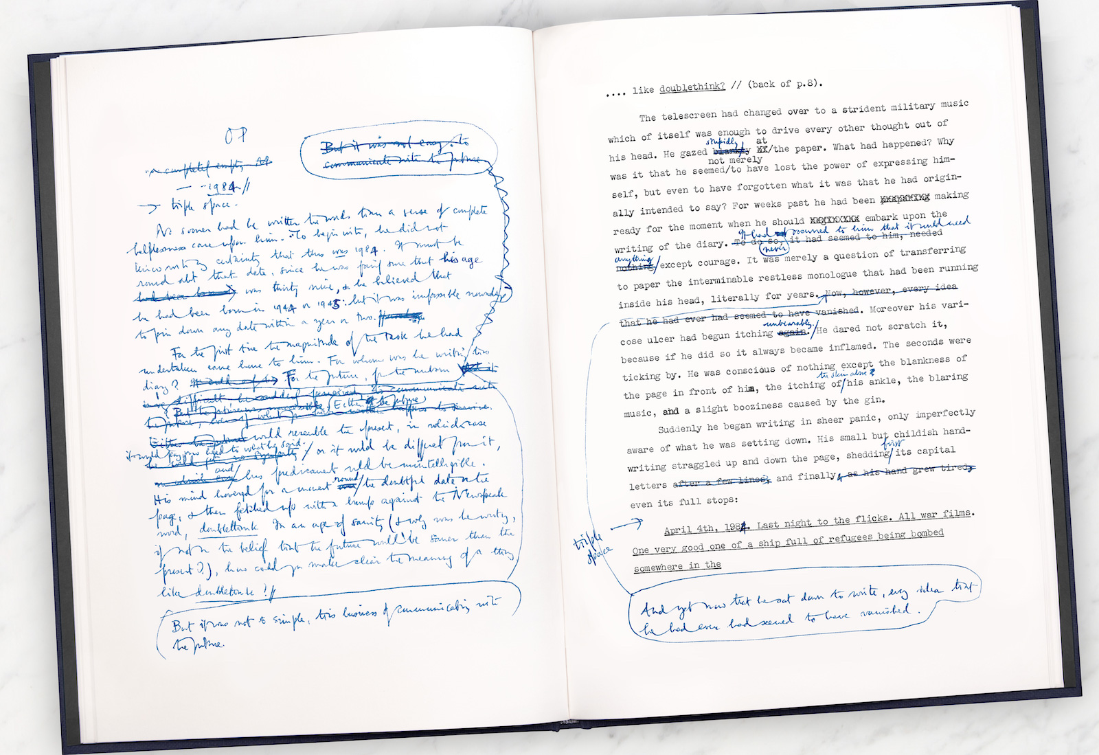 George Orwell's 1984 manuscript