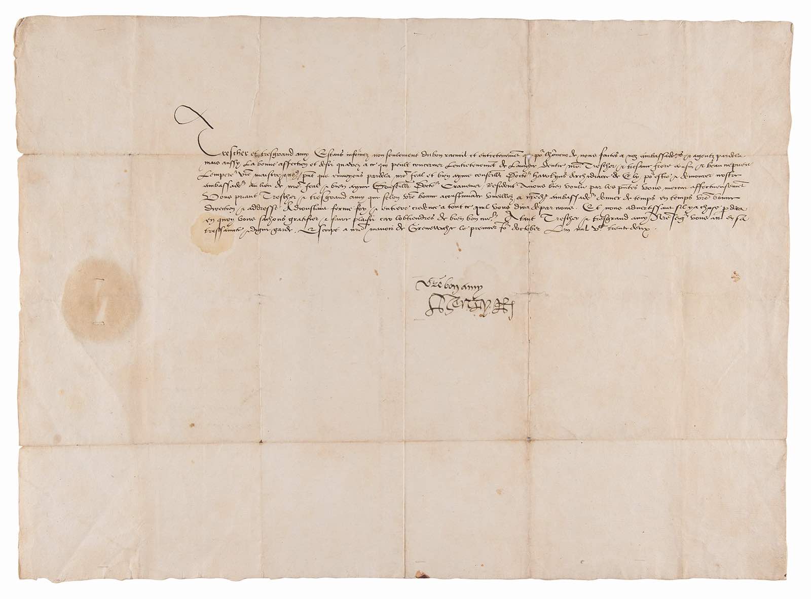 Henry VIII letter