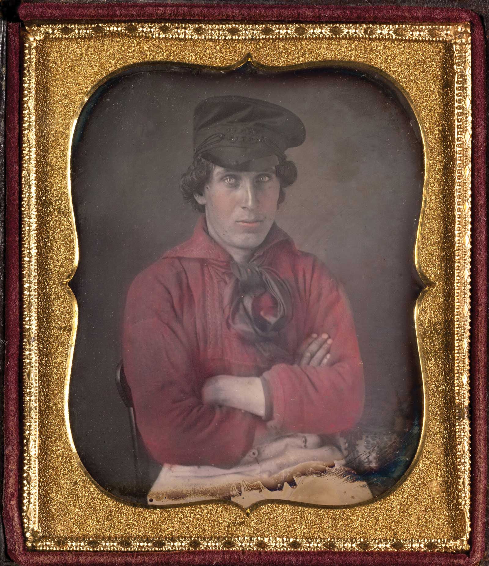 Hand-colored daguerreotype