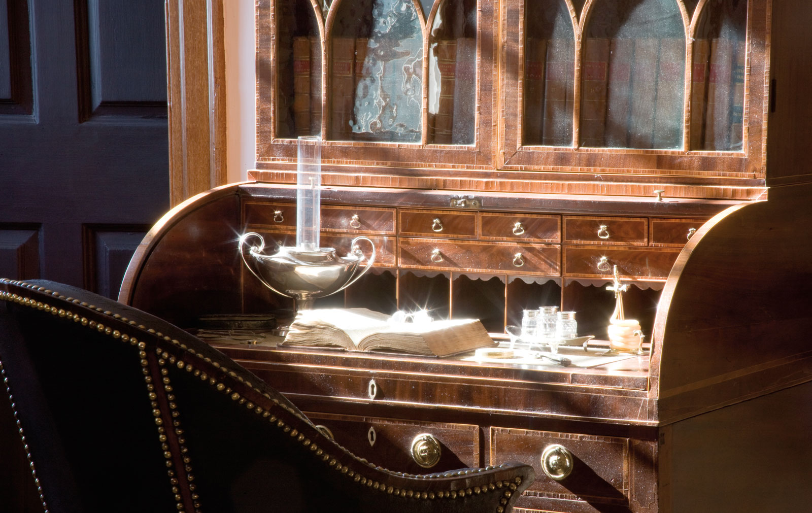 A stately secretary-bookcase