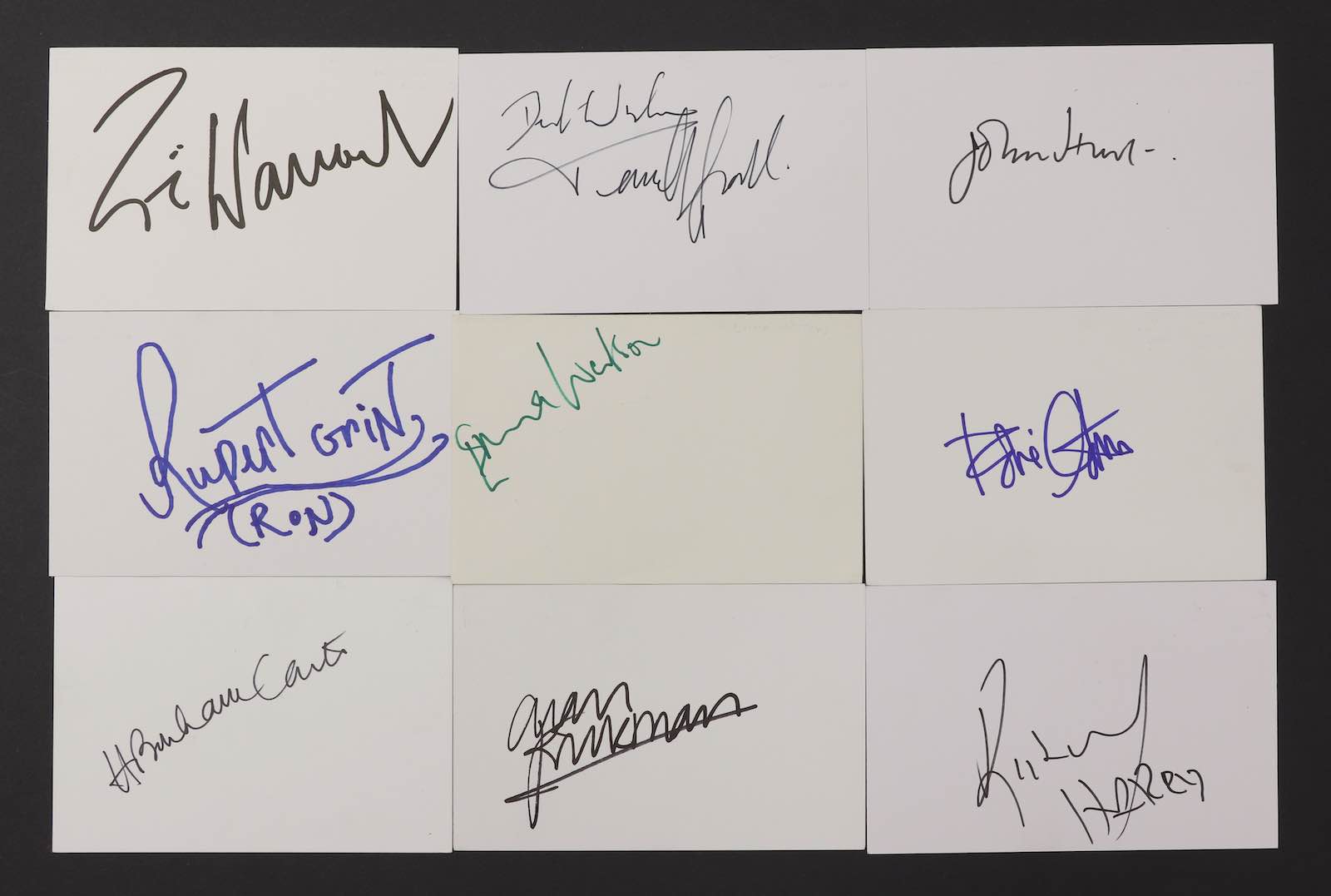 Harry Potter autographs