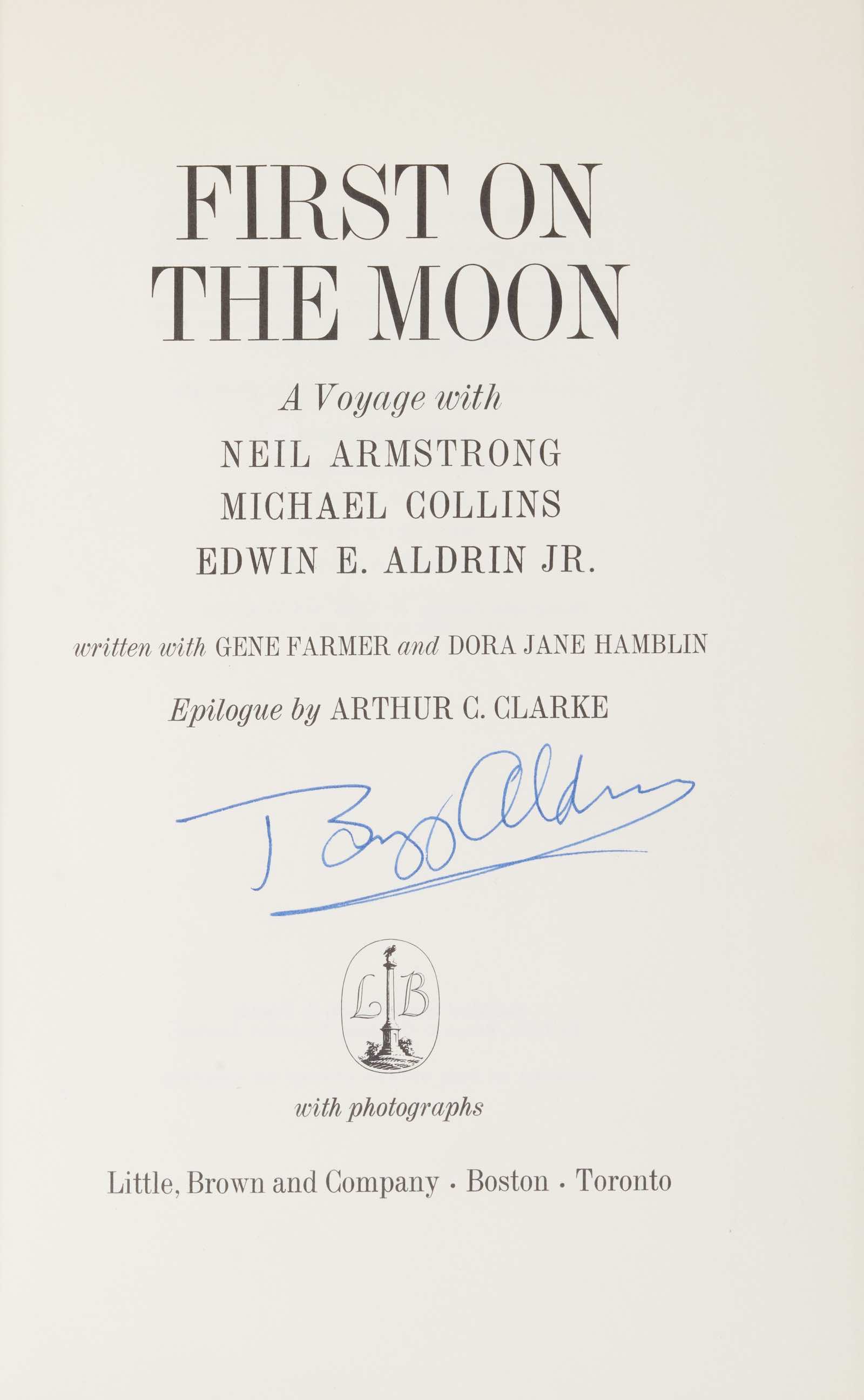 Signed copy of First on the Moon