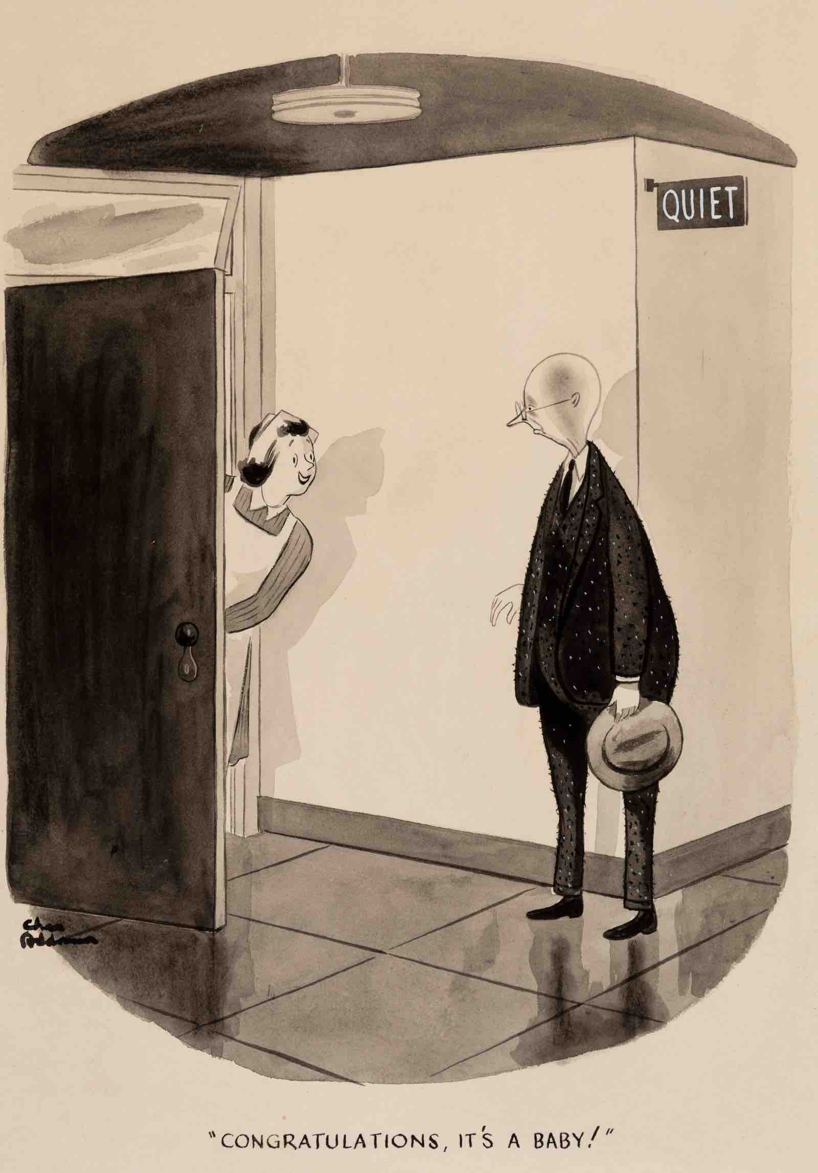 Charles Addams Congratulations, It's a Baby! cartoon