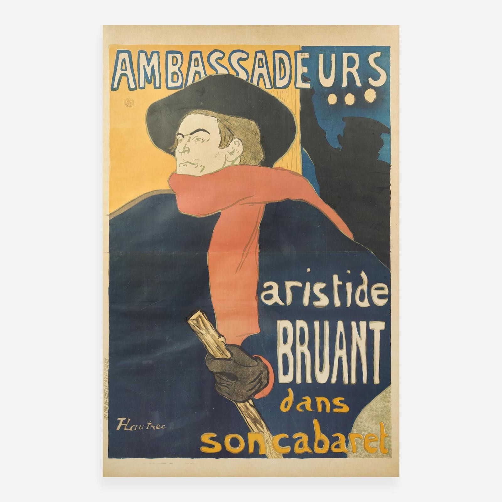 Henri de Toulouse-Lautrec’s iconic poster Ambassadeurs: Aristide Bruant