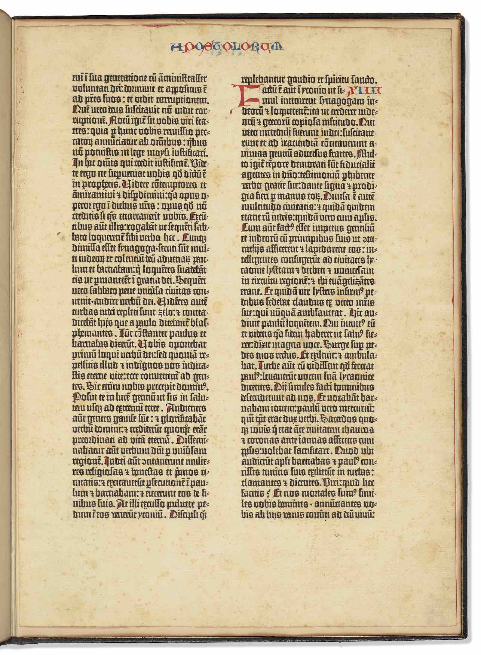 Gutenberg Bible fragment