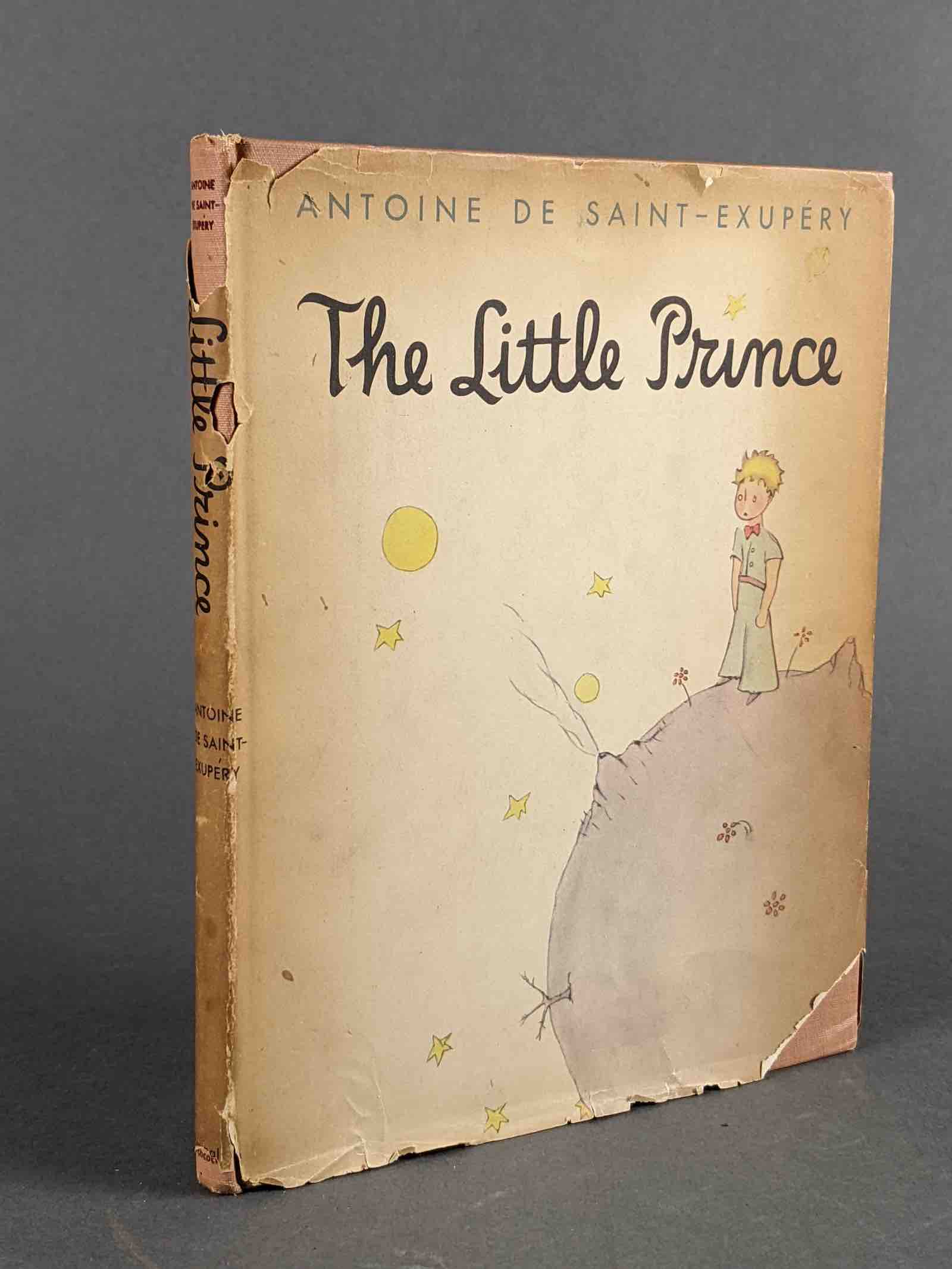 Antoine Saint-Exupery, The little Prince, Reynal &amp; Hitchcock, NY, 1943. Octavo first trade edition, first printing, with five-line colophon at rear. Unclipped first-issue jacket with $2 price. Translated from French. Estimate $800-$1,200