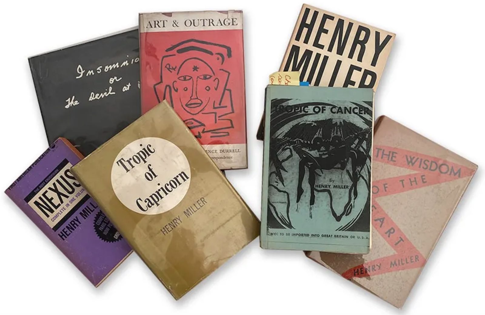 A selection of Miller's book in the auction