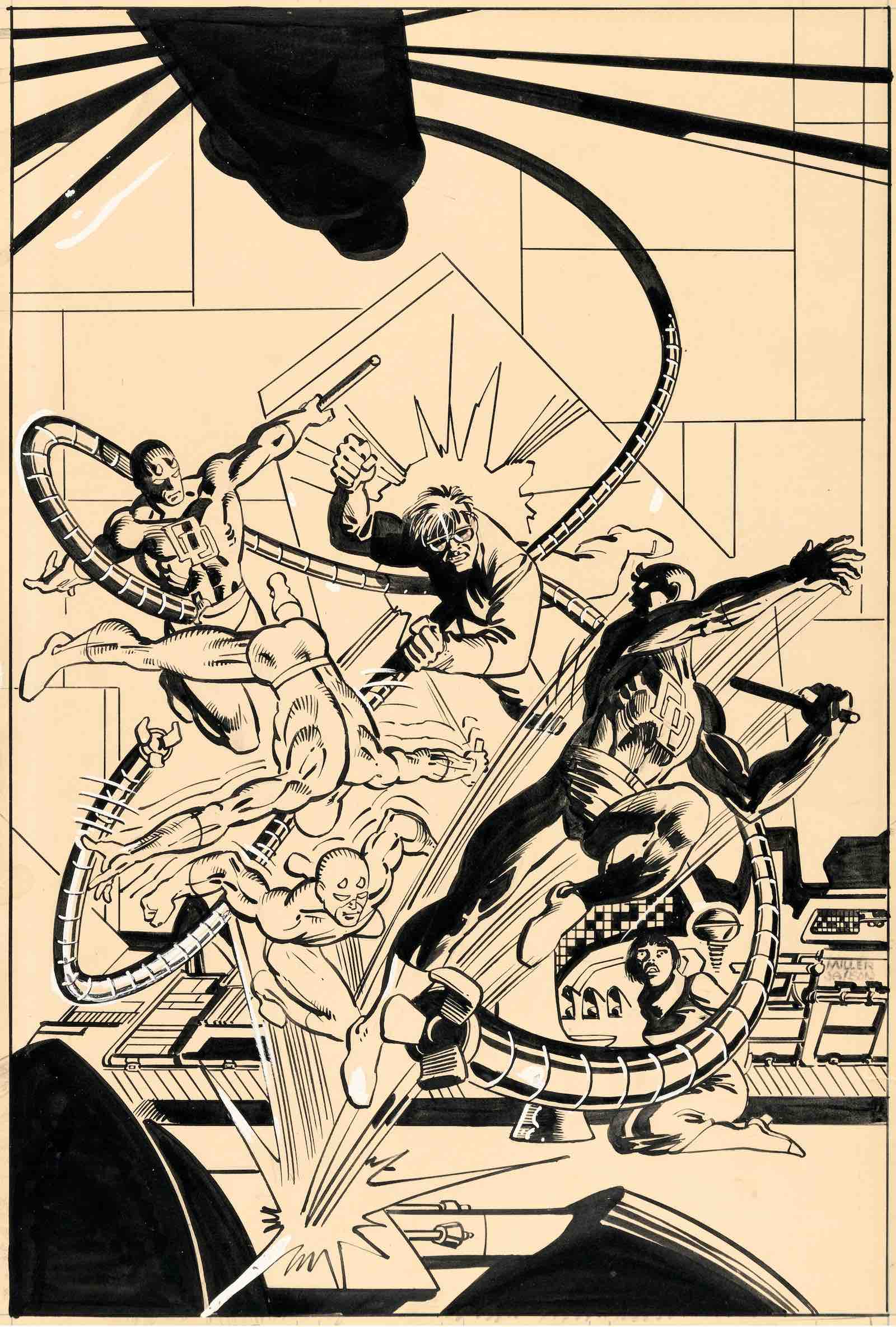 Frank Miller and Klaus Janson Daredevil #165 cover original art