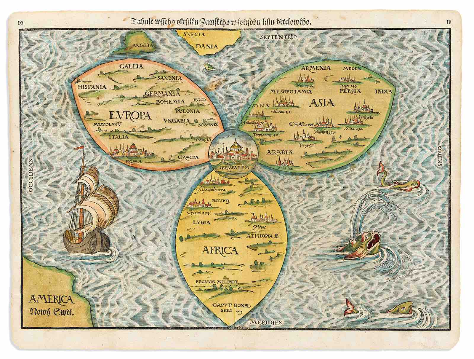 Heinrich Bunting, Clover Leaf World Map