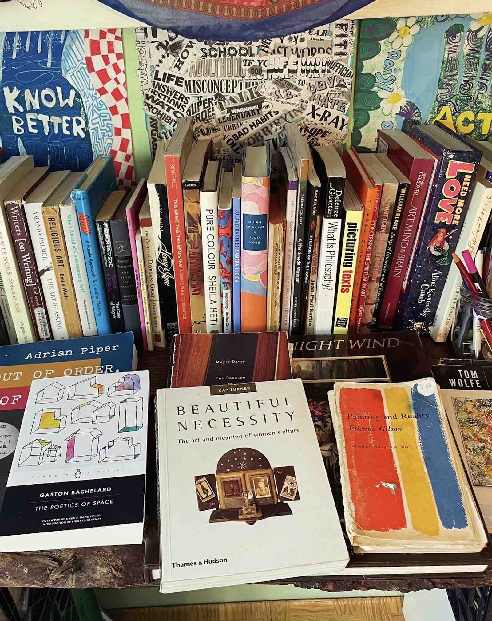 A selection of books from Emily Chauvin's collection