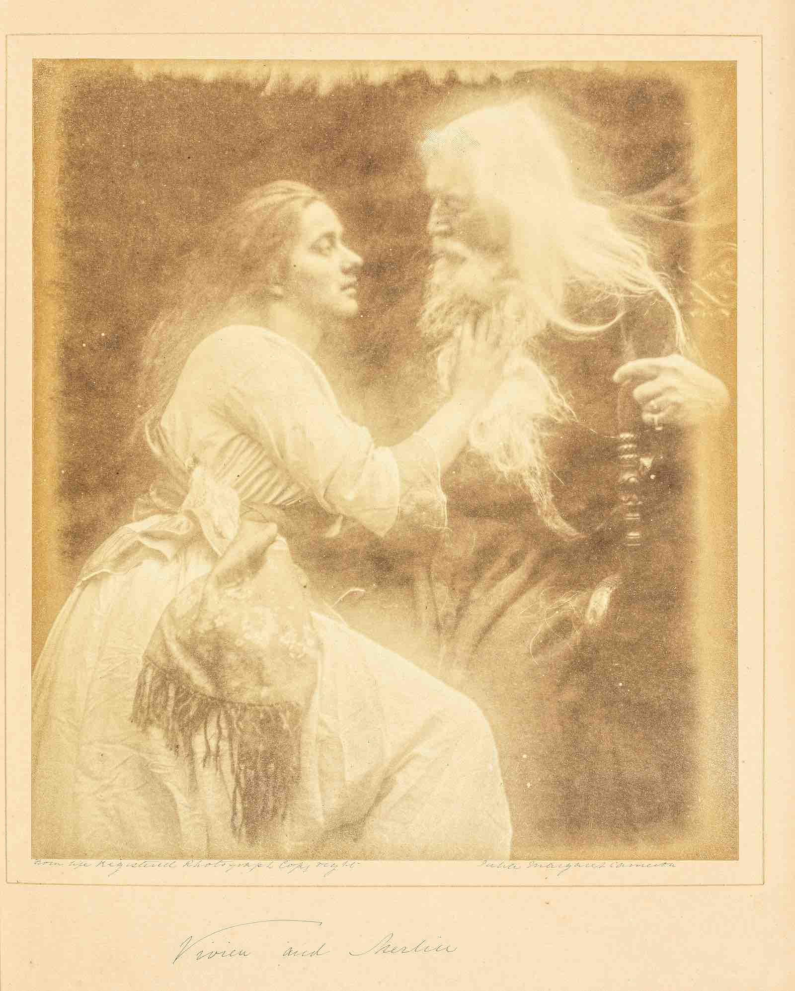 Cameron's presentation copy to Henry Irving featuring ilustrations to Tennyson's Idylls of the King, and Other Poems, Henry S. King &amp; Co., 1875, estimate: £20,000 - 30,000