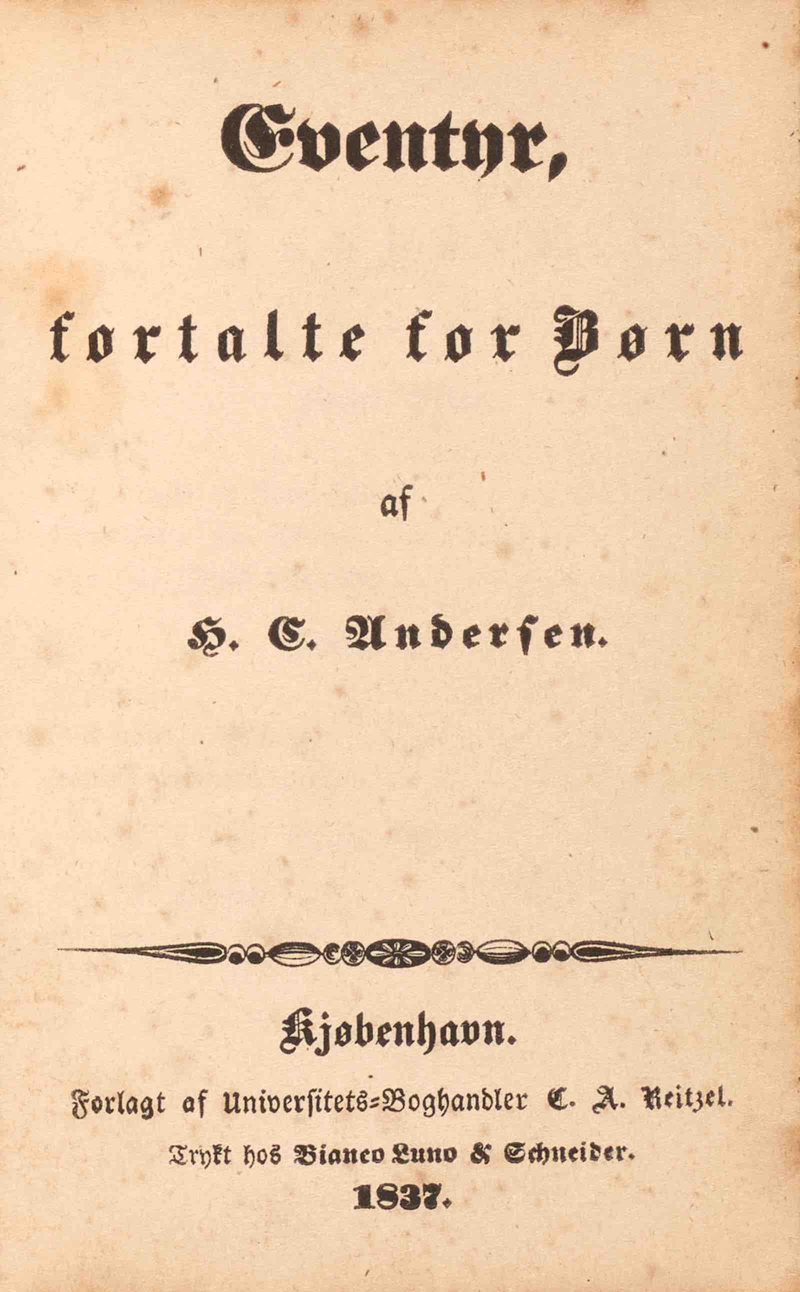 Scarce first collection edition of the Fairy Tales