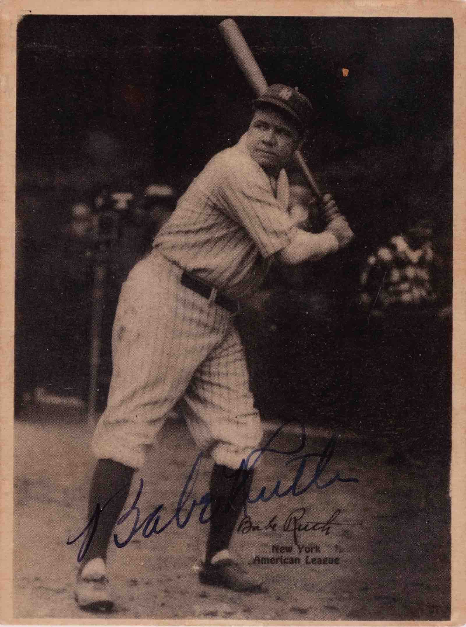 Babe Ruth (HOF) signed card