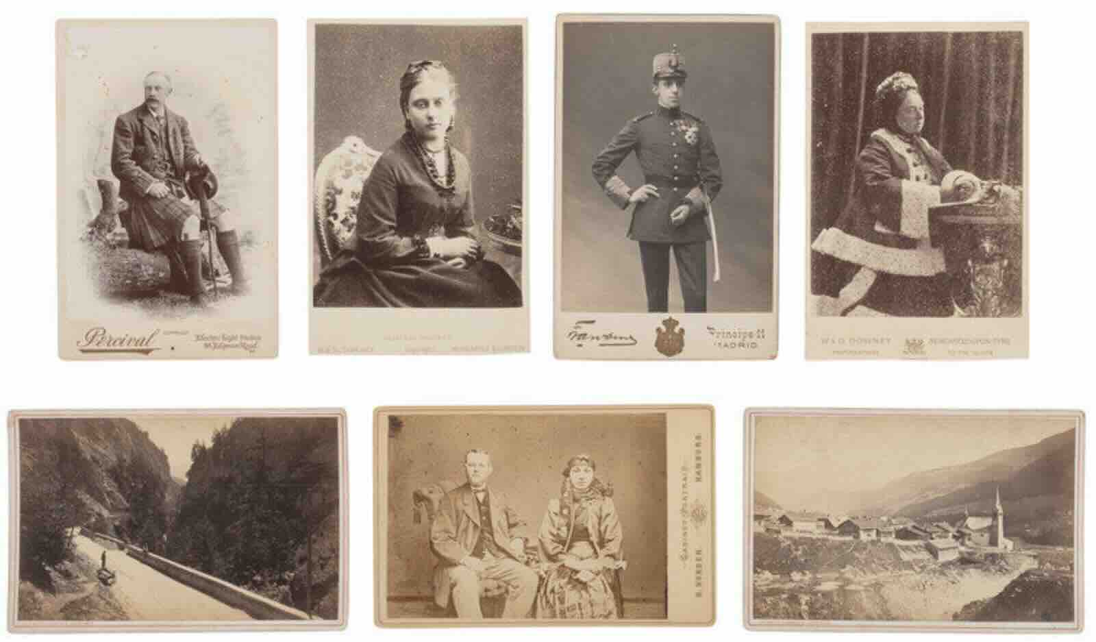 A group of 190 Carte de Visites and Cabinet Cards of European subjects including royalty