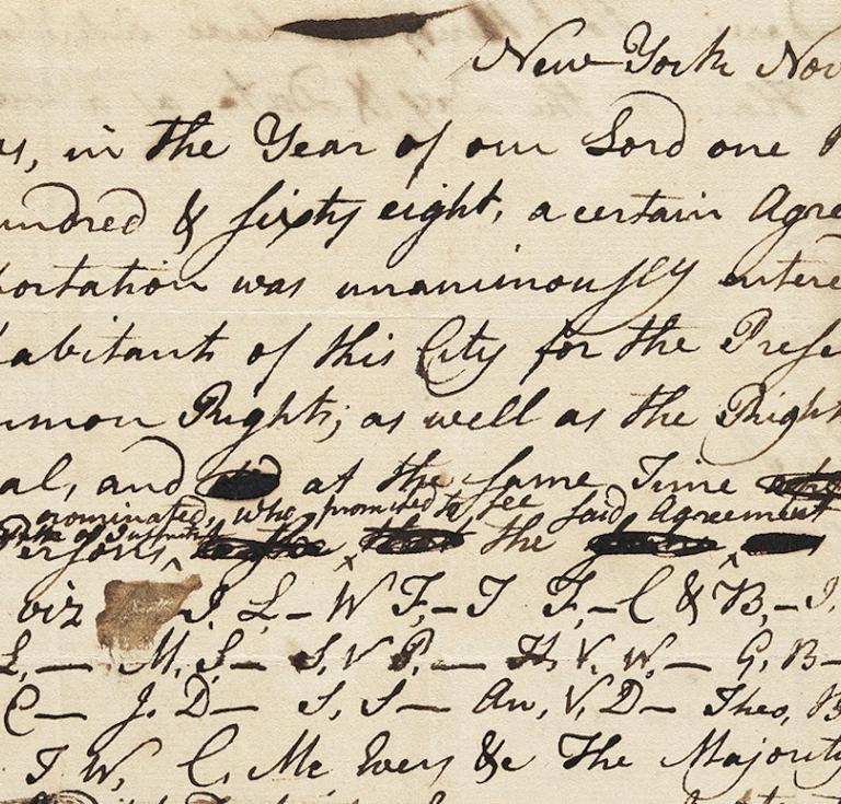 Sons of Liberty manuscript