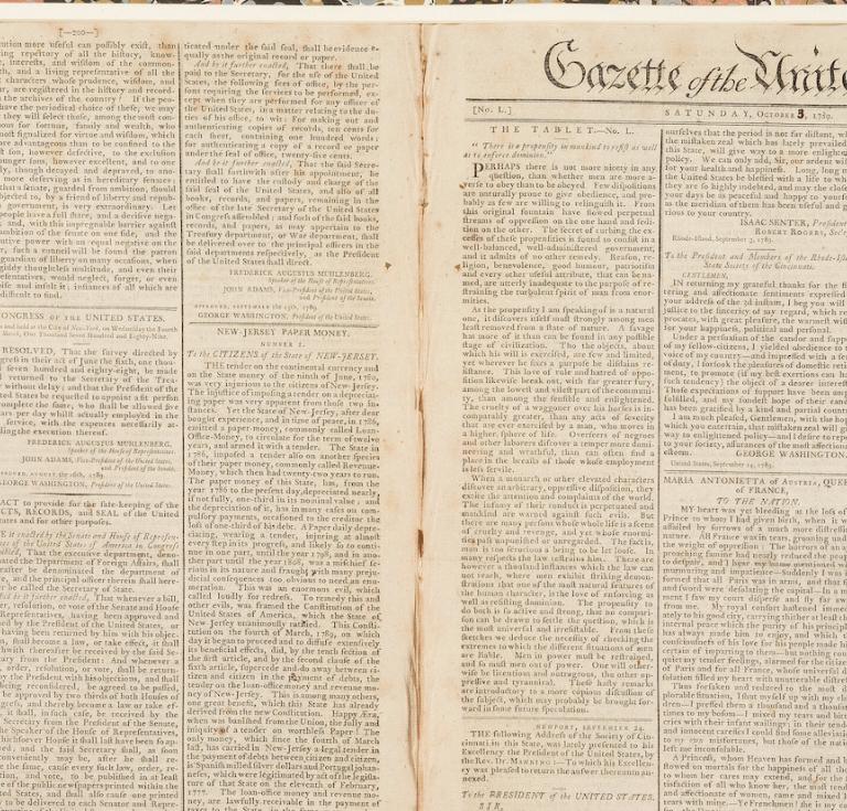 Early printing Bill of Rights