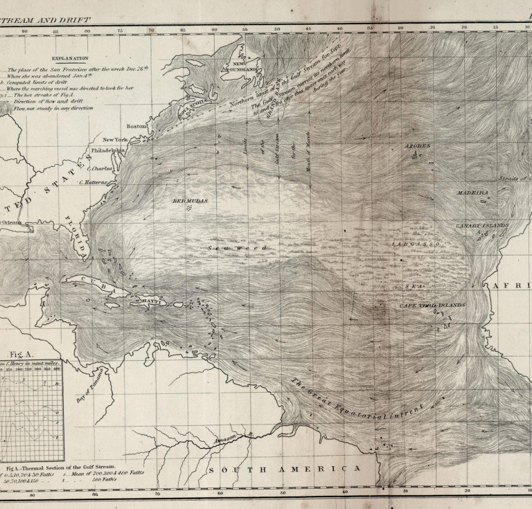 Matthew Fontaine Maury’s chart of the Gulf Stream
