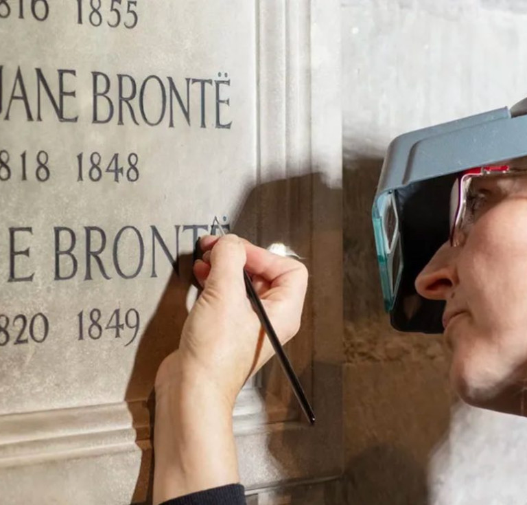 The Brontë memorial in all its glory