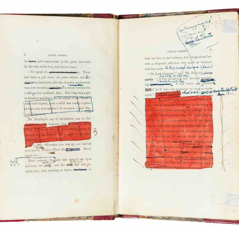 Dombey and Son reading copy owned by Dickens