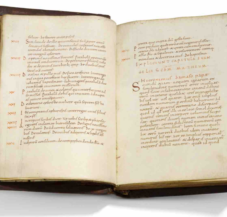 The Latin Gospels manuscript