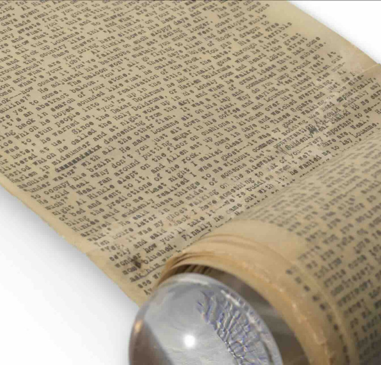 Jack Kerouac's original typescript scroll of On The Road