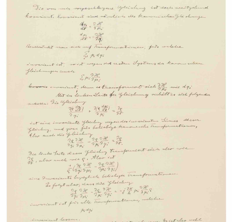 Einstein's letter to mathematician Chaim Herman Müntz